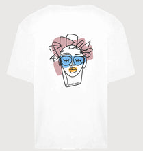 Cargar imagen en el visor de la galería, Camiseta Oversize Unisex ABSTRACT FACE Blanca