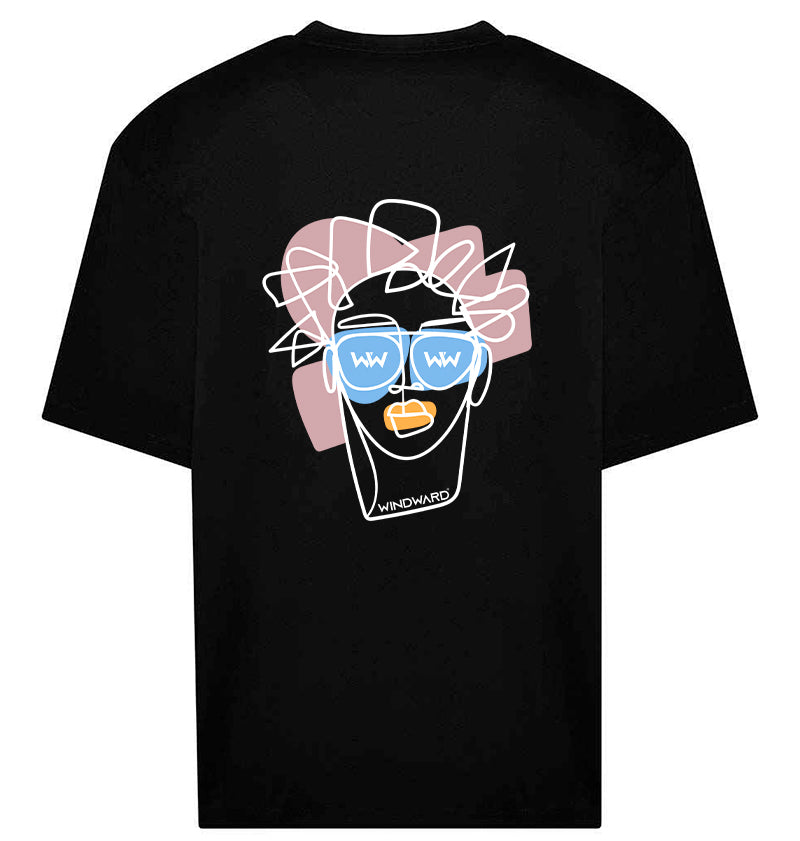 Camiseta Oversize Unisex ABSTRACT FACE Negra