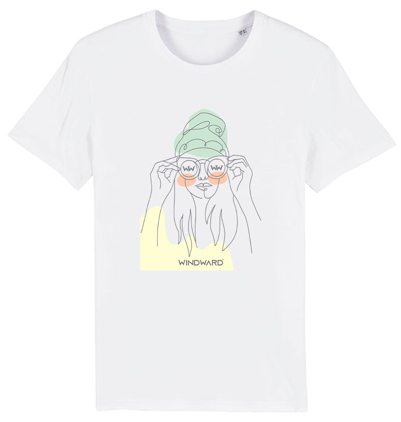 Camiseta Orgánica Unisex ABSTRACT SUNGLASSES Blanca
