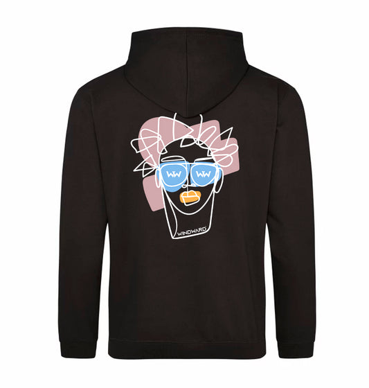 Sudadera con capucha ABSTRACT FACE Unisex Negra