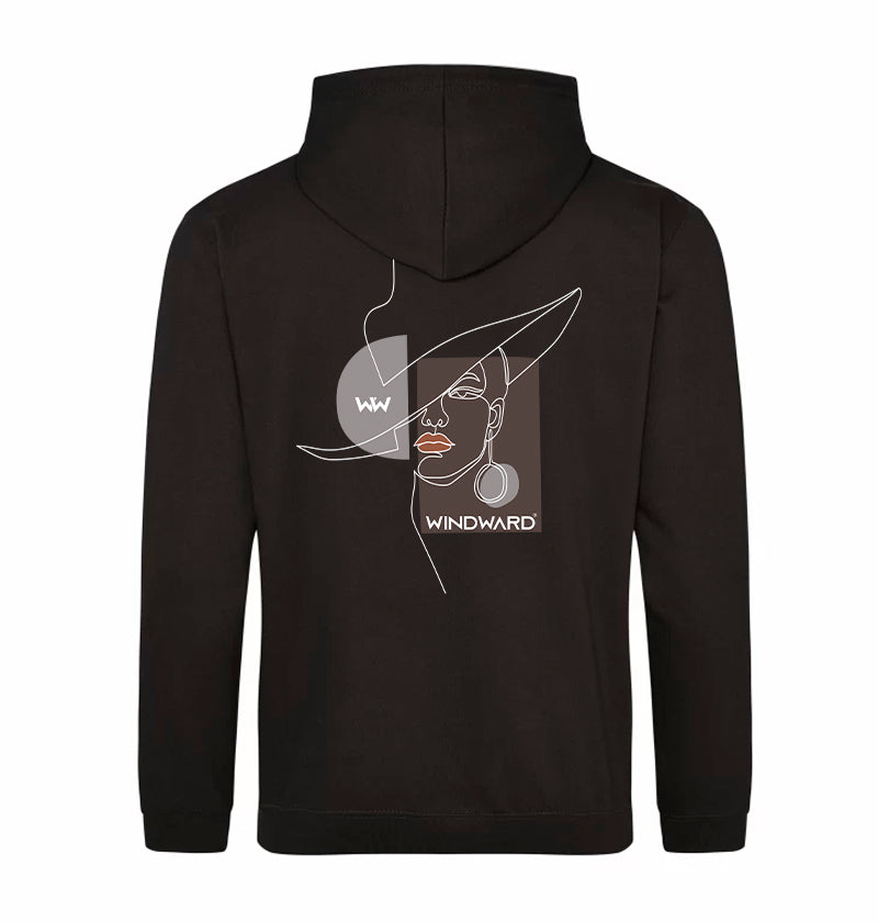 Sudadera con capucha ABSTRACT HAT Unisex Negra