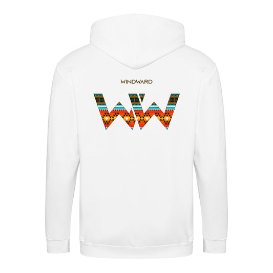 Sudadera con capucha y cremallera BOHO Unisex Blanca