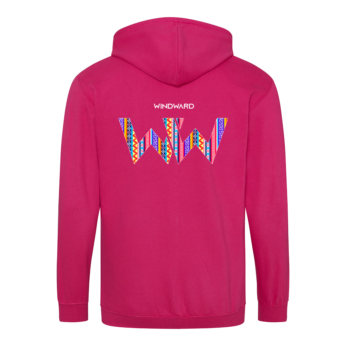 Sudadera con capucha y cremallera BOHO Unisex Fucsia