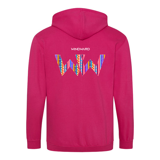 Sudadera con capucha y cremallera BOHO Niños Fucsia
