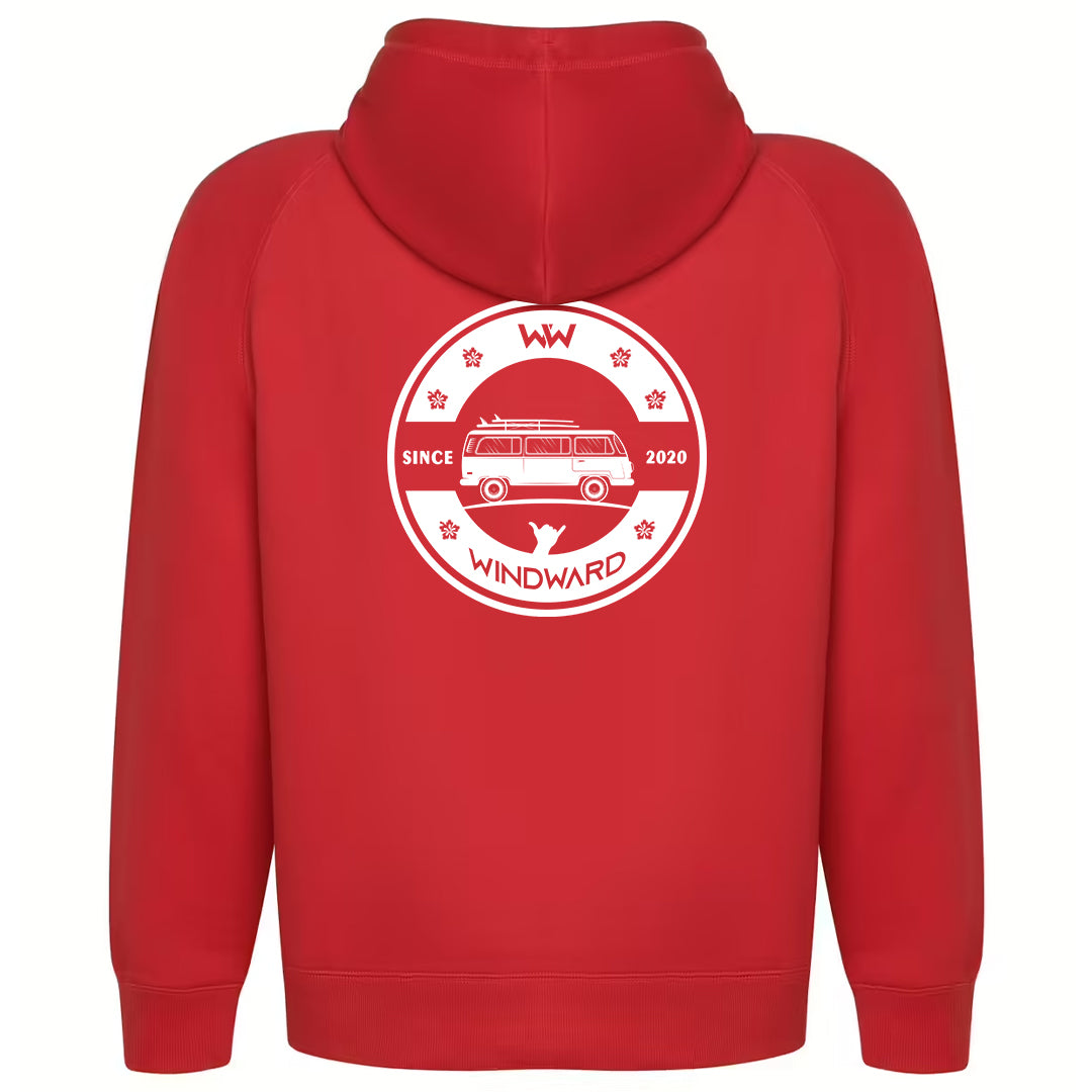 Sudadera Orgánica con capucha SOULSET CAMPER Unisex Roja