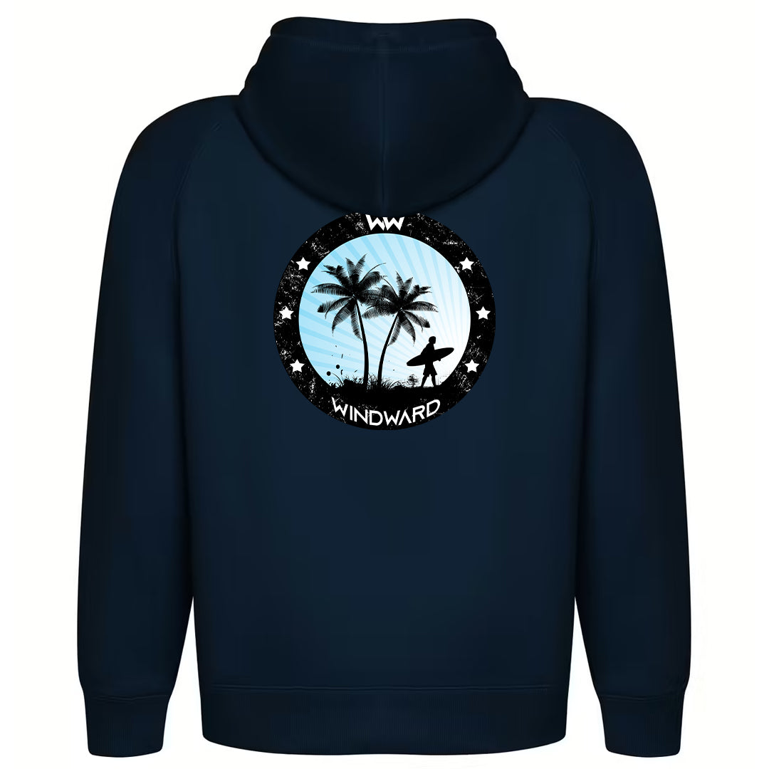 Sudadera Orgánica con capucha SOULSET PALMTREES Unisex Marino