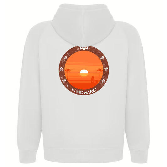 Sudadera Orgánica con capucha SOULSET SUNSET Unisex Blanca