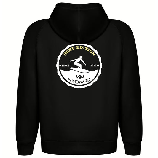 Sudadera Orgánica con capucha SOULSET SURF Unisex Negra