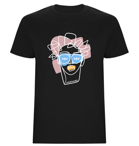 Camiseta niños ABSTRACT FACE Negra