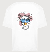 Cargar imagen en el visor de la galería, Camiseta Oversize Unisex ABSTRACT FACE Blanca
