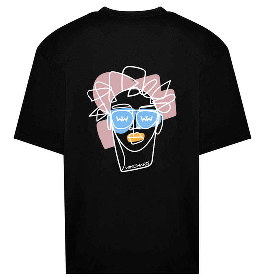 Camiseta Oversize Unisex ABSTRACT FACE Negra