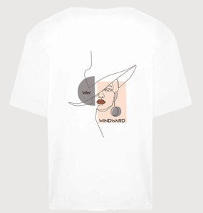 Camiseta Oversize Unisex ABSTRACT HAT Blanca