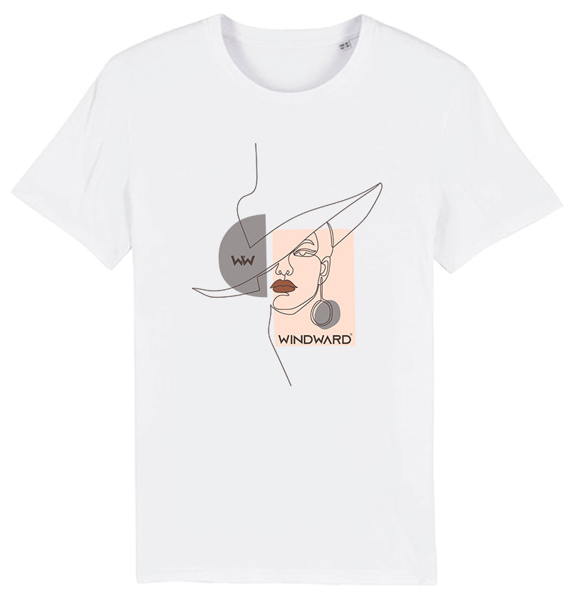 Camiseta Orgánica Unisex ABSTRACT HAT Blanca