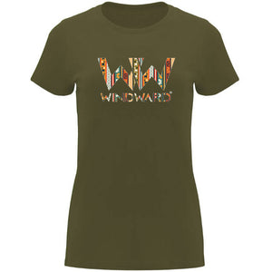 Camiseta mujer BOHO Verde Militar