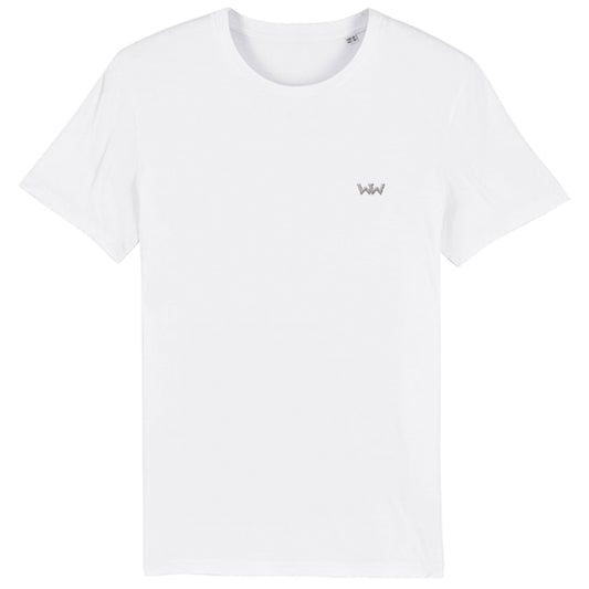 Camiseta Orgánica Unisex EMBRO Logo Bordado Blanca