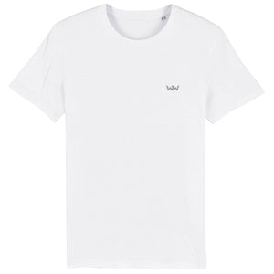 Camiseta Orgánica Unisex EMBRO Logo Bordado Blanca