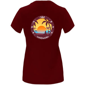 Camiseta mujer SOULSET YOGA Burdeos