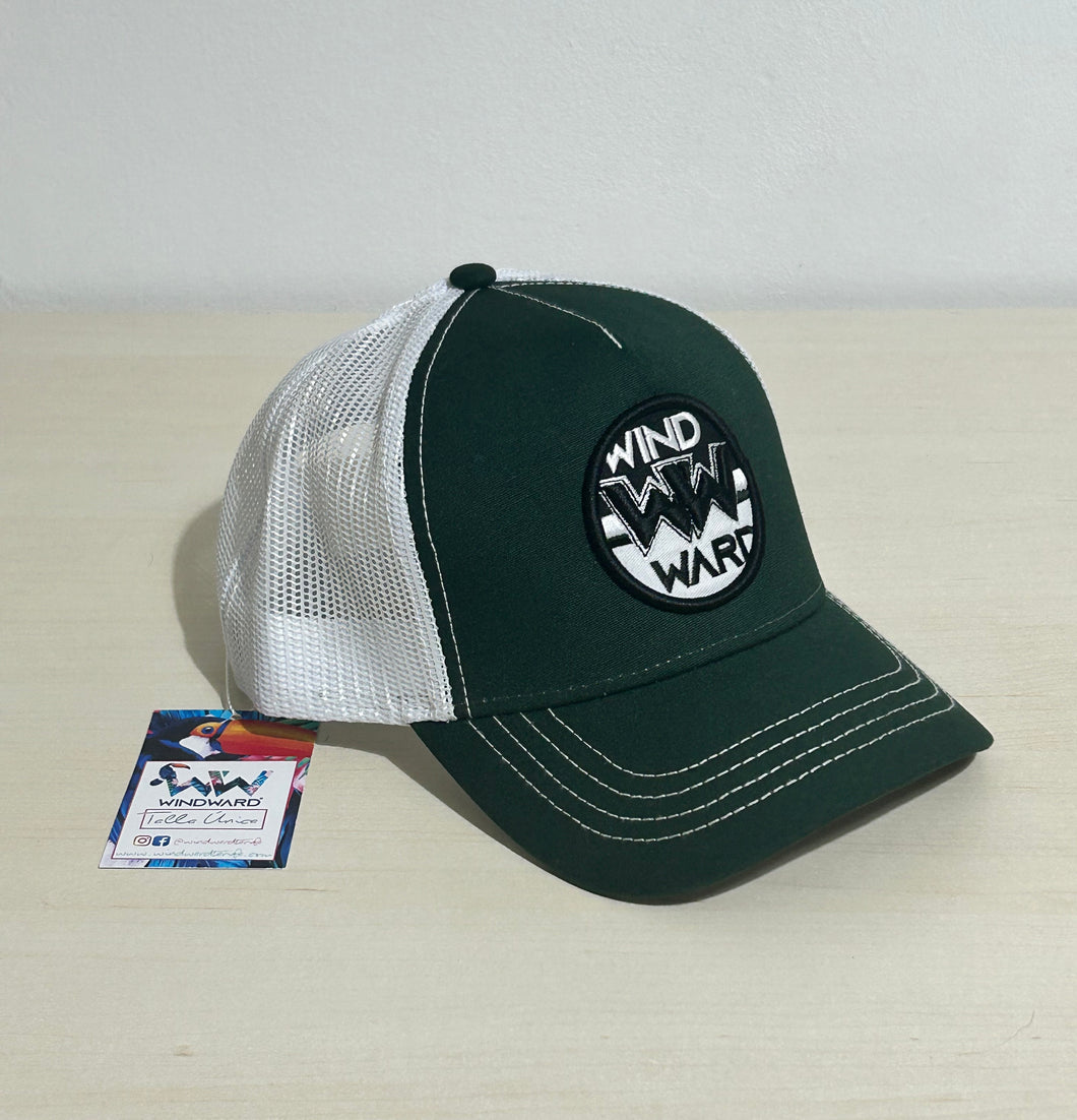 Gorra WW TRUCKER Verde Botella/Blanca Bordado 3D