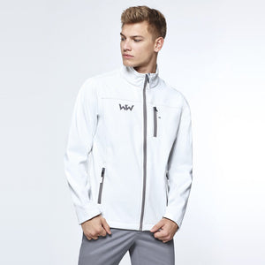 Softshell Logo Bordado hombre MOUNTAIN Blanco Perla