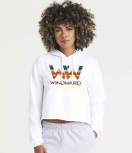 Cargar imagen en el visor de la galería, Sudadera CROP con capucha BOHO mujer Blanca
