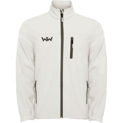 Softshell Logo Bordado hombre MOUNTAIN Blanco Perla