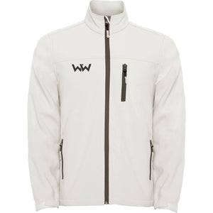 Softshell Logo Bordado hombre MOUNTAIN Blanco Perla