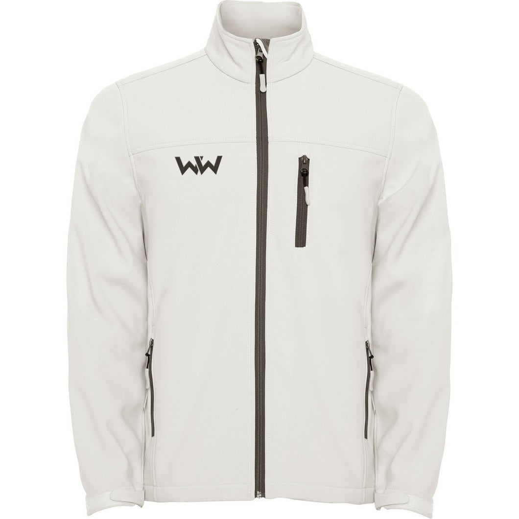 Softshell Logo Bordado hombre MOUNTAIN Blanco Perla