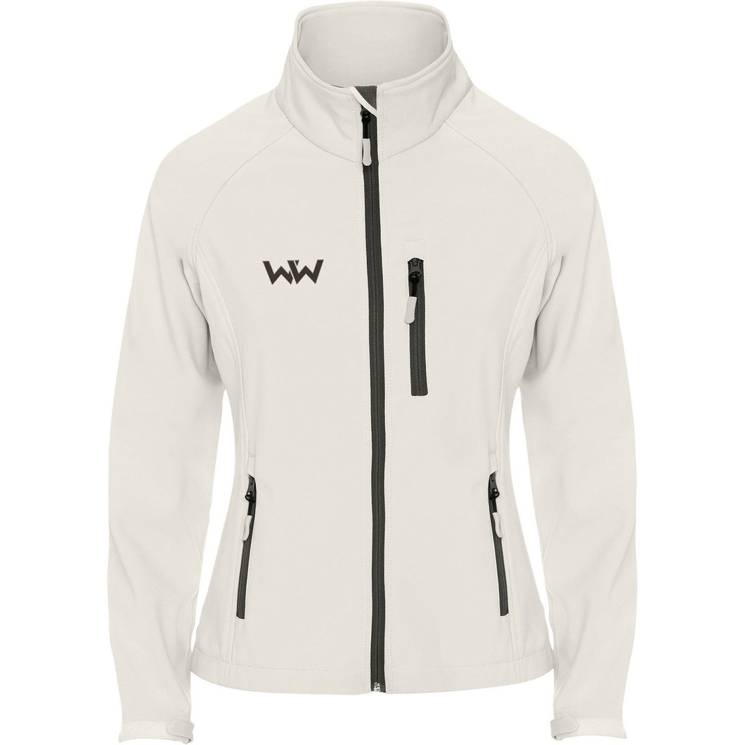 Softshell Logo Bordado mujer MOUNTAIN Blanco Perla