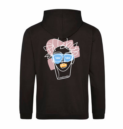 Sudadera con capucha ABSTRACT FACE Unisex Negra