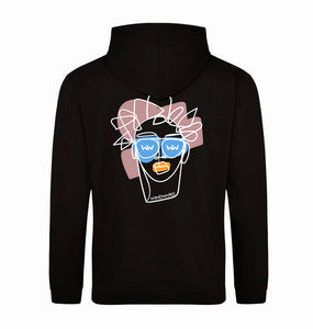 Sudadera con capucha ABSTRACT FACE niños Negra