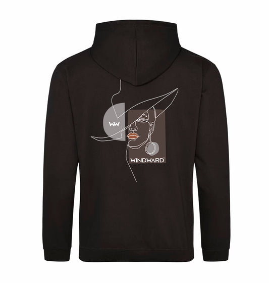 Sudadera con capucha ABSTRACT HAT Unisex Negra