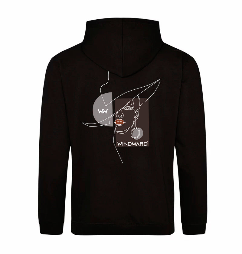 Sudadera con capucha ABSTRACT HAT niños Negra