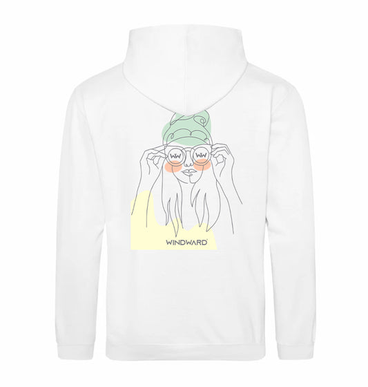 Sudadera con capucha ABSTRACT SUNGLASSES niños Blanca