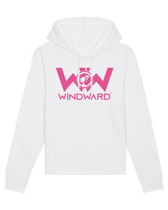 Sudadera con capucha Orgánica PINK Blanca Unisex