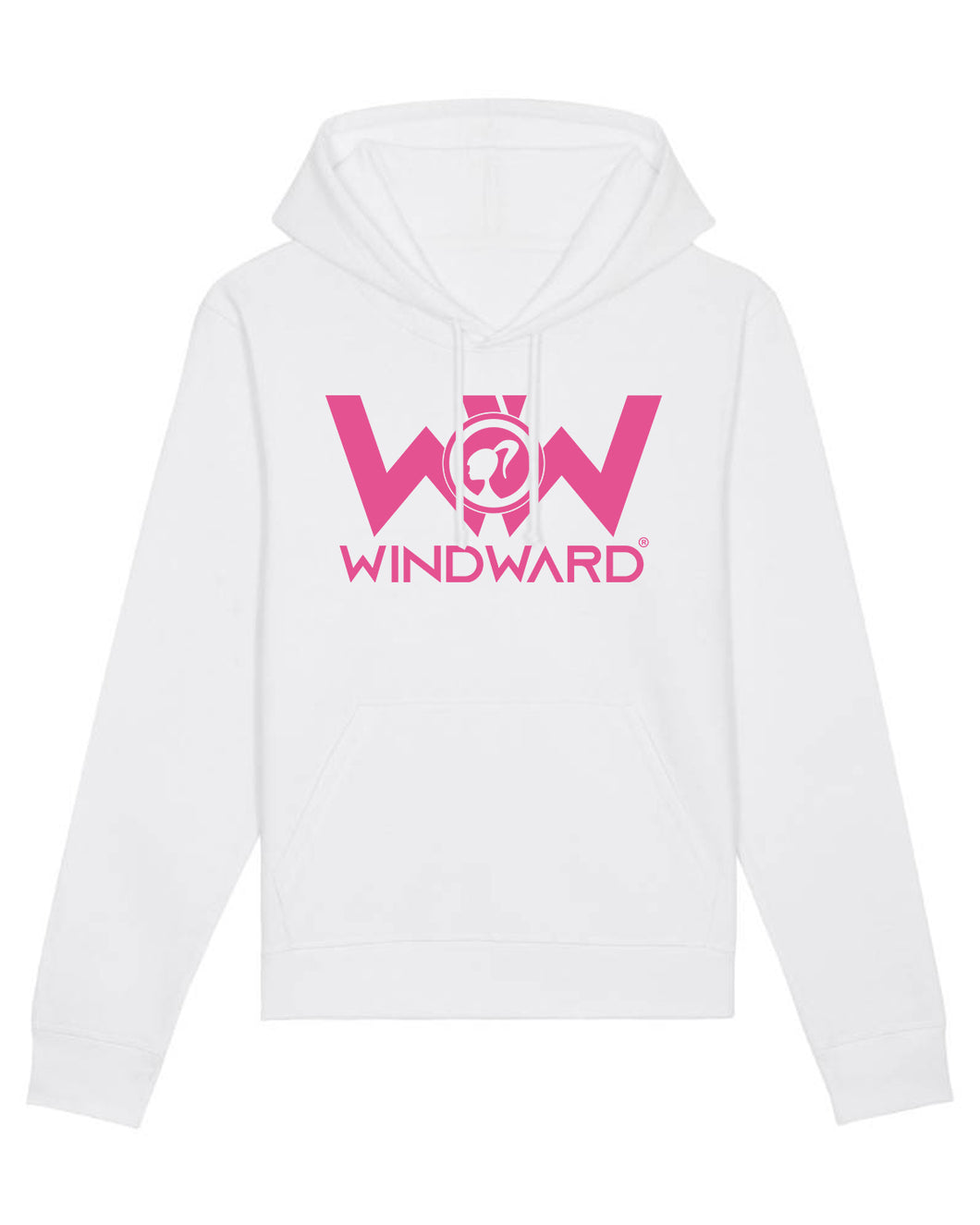 Sudadera con capucha Orgánica PINK Blanca Unisex