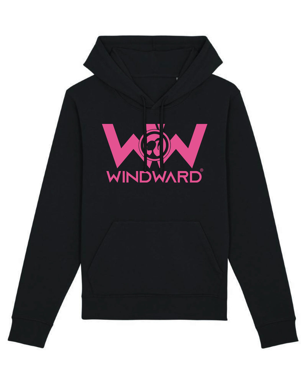 Sudadera con capucha Orgánica PINK Negra Unisex