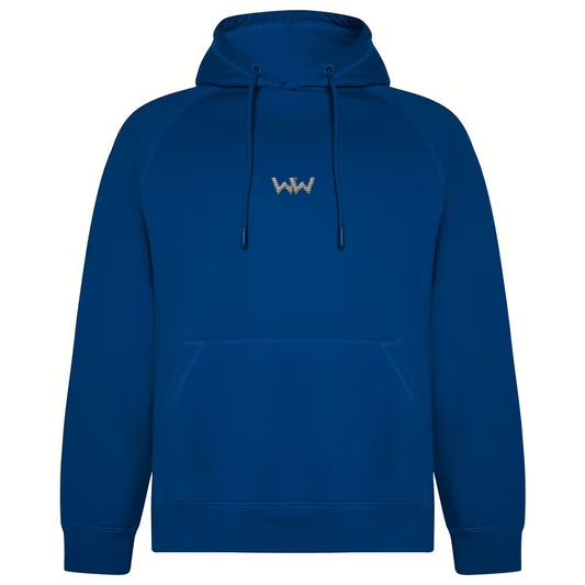 Sudadera Orgánica con capucha EMBRO Logo Bordado Unisex Azul