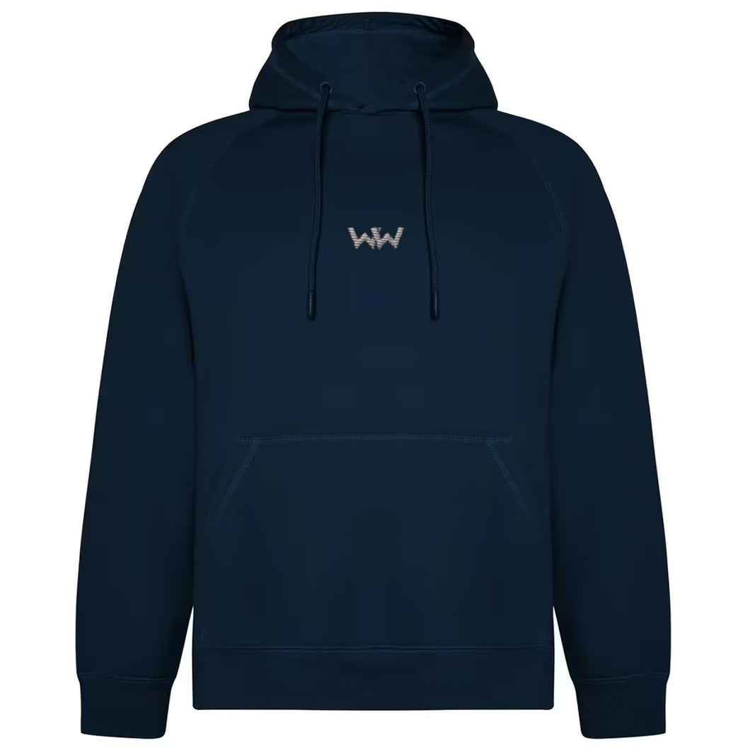 Sudadera Orgánica con capucha EMBRO Logo Bordado Unisex Marino