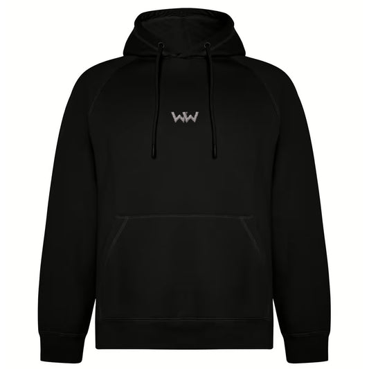 Sudadera Orgánica con capucha EMBRO Logo Bordado Unisex Negra