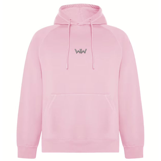 Sudadera Orgánica con capucha EMBRO Logo Bordado Unisex Rosa