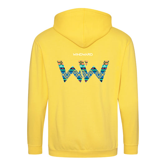 Sudadera con capucha y cremallera BOHO Unisex Amarilla