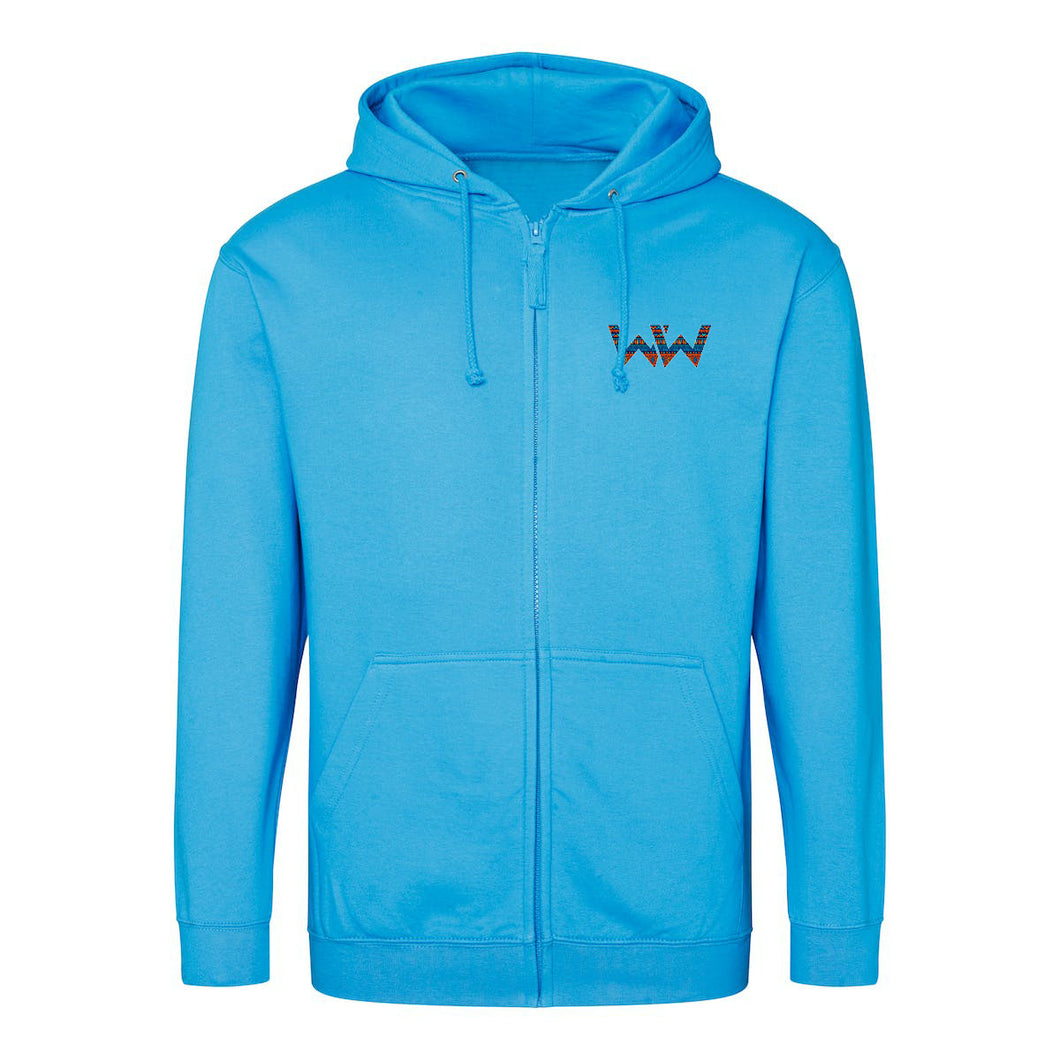 Sudadera con capucha y cremallera BOHO Unisex Azul Hawai