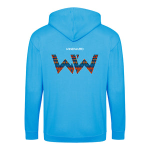 Sudadera con capucha y cremallera BOHO Unisex Azul Hawai