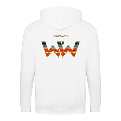 Sudadera con capucha y cremallera BOHO Unisex Blanca