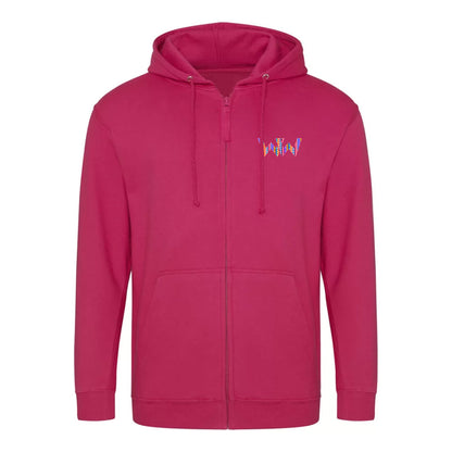 Sudadera con capucha y cremallera BOHO Unisex Fucsia
