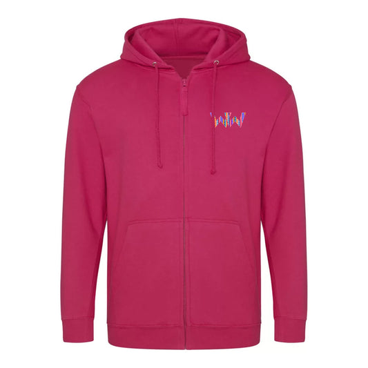 Sudadera con capucha y cremallera BOHO Unisex Fucsia