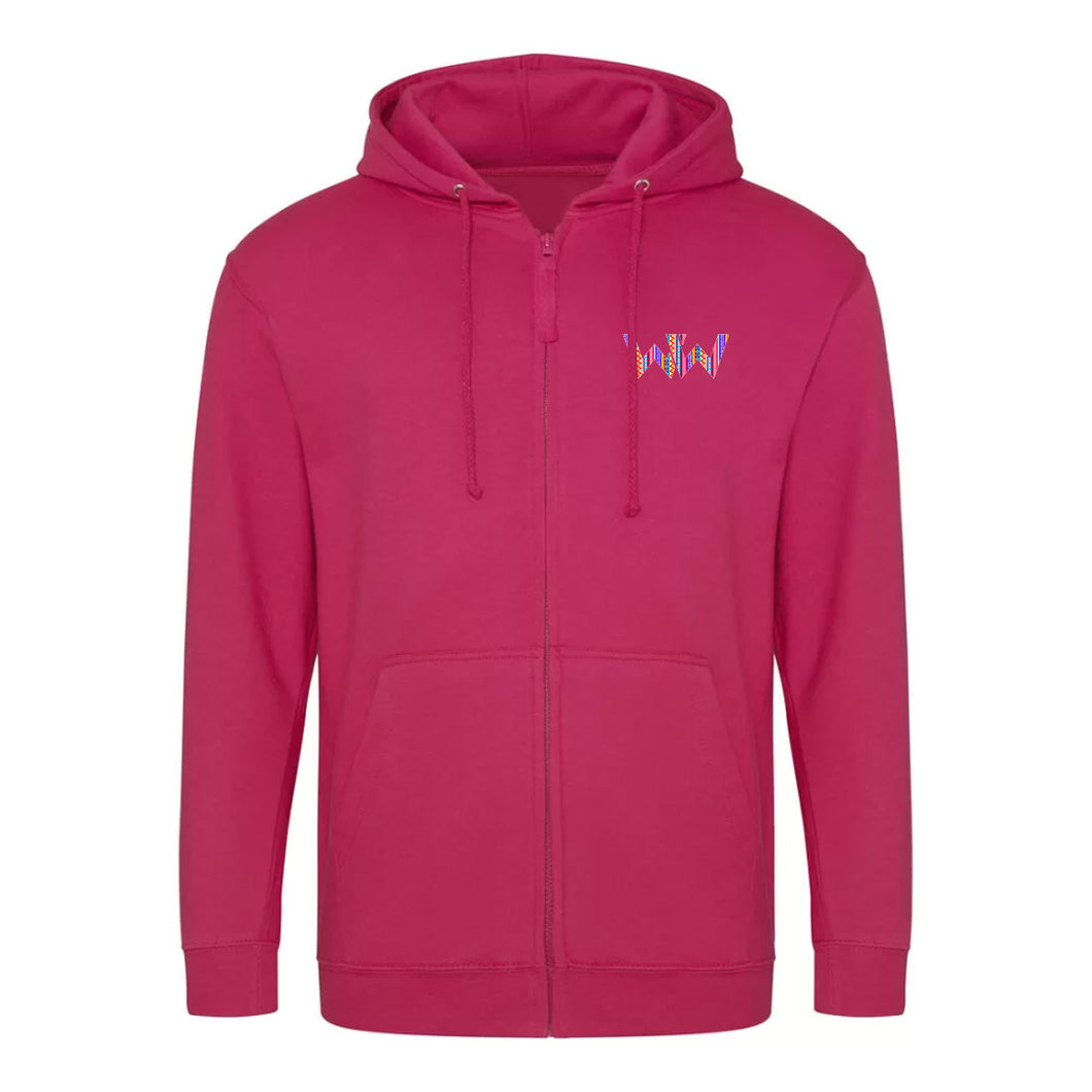 Sudadera con capucha y cremallera BOHO Unisex Fucsia