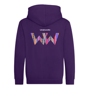 Sudadera con capucha y cremallera BOHO Niños Morada