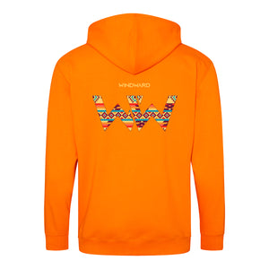 Sudadera con capucha y cremallera BOHO Unisex Naranja