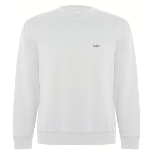 Sudadera Orgánica EMBRO Logo Bordado Unisex Blanca